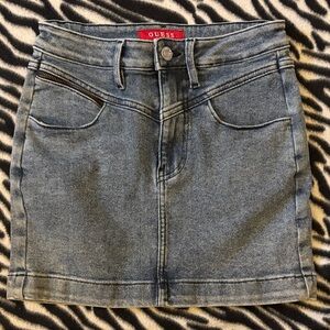 GUESS Stonewash Denim Mini Skirt